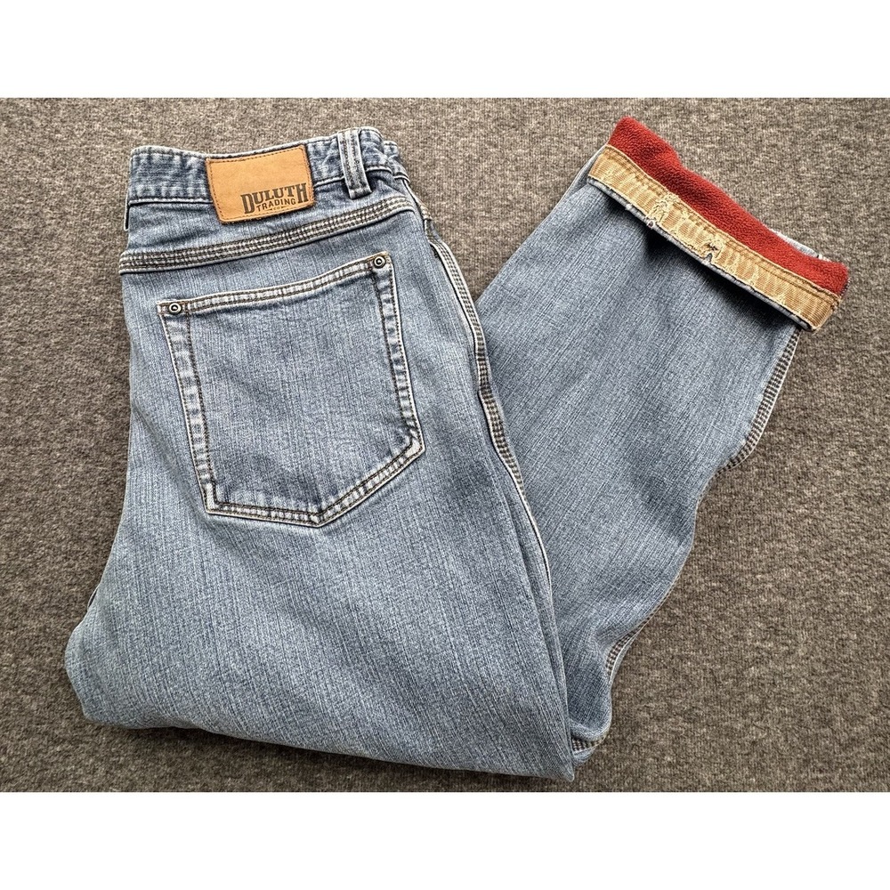 Duluth Trading Fleece Lined Flex‎ Ballroom Jeans Mens 34x27 Workwear